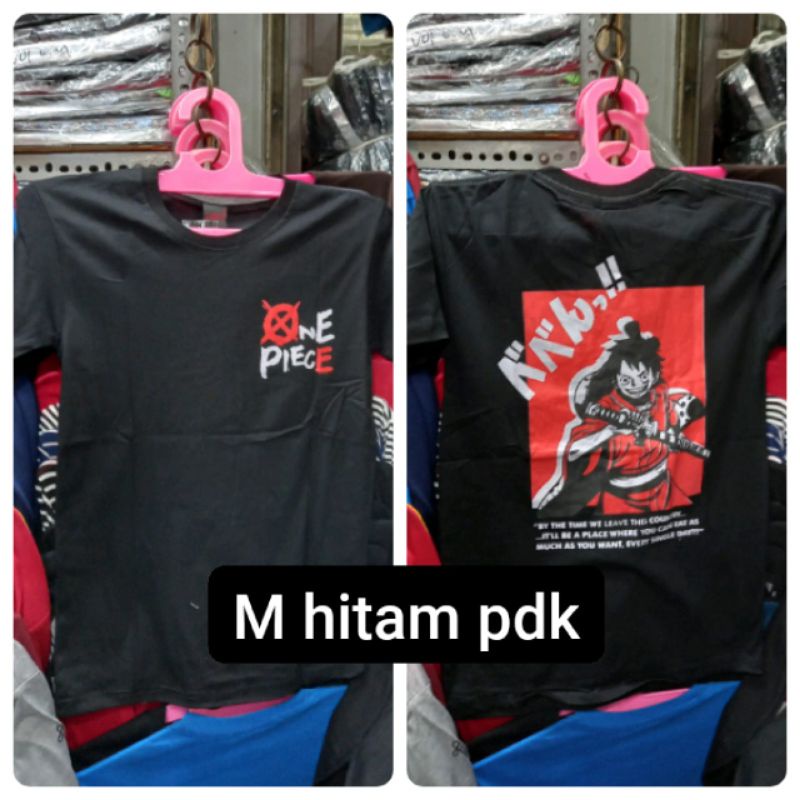 Kaos anak one piece tanggung hitam murah