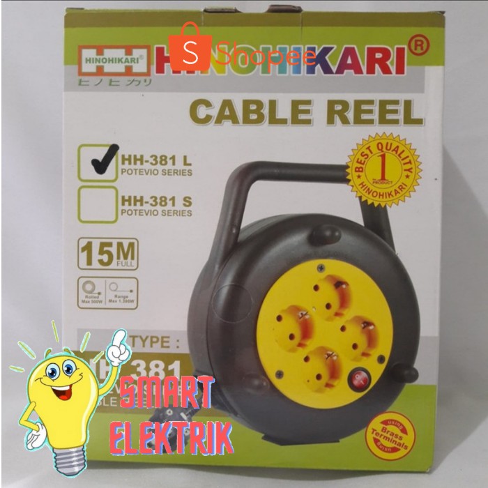 Box Kabel/ Kabel Roll/ Kabel Gulung HINOHIKARI Besar Type HH-381 L 15 Meter