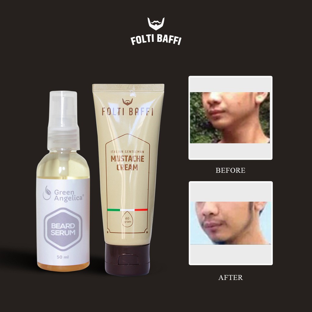 Obat Penumbuh Brewok Jambang Jenggot Kumis Penebal Alis Paling Ampuh Paket Maskulin Folti Baffi