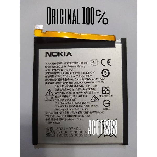 Baterai Original Nokia 6.1 Plus X6 HE342