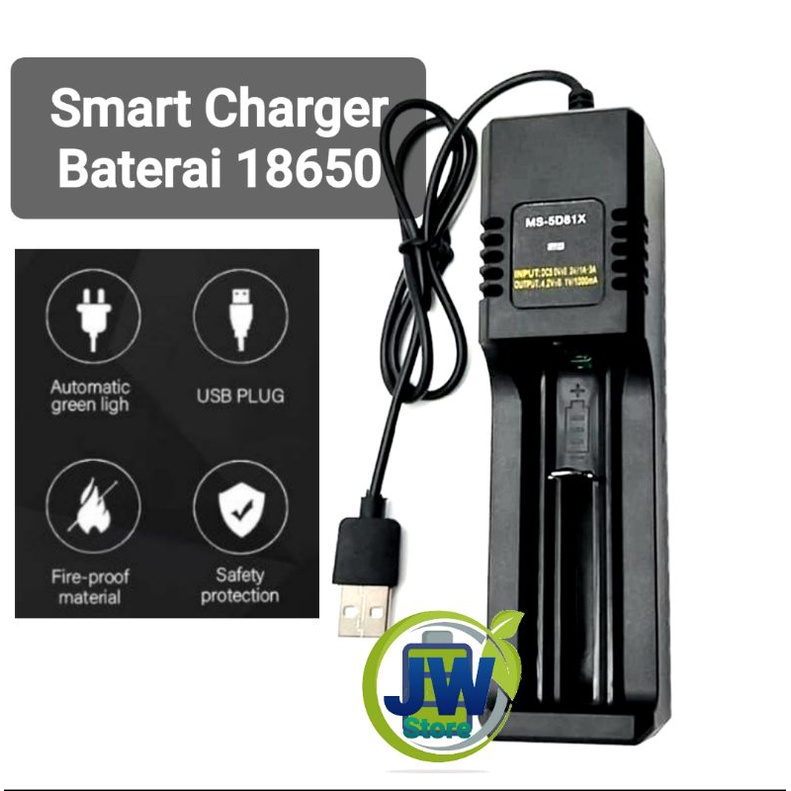 alat cas  baterai 18650 1 slot