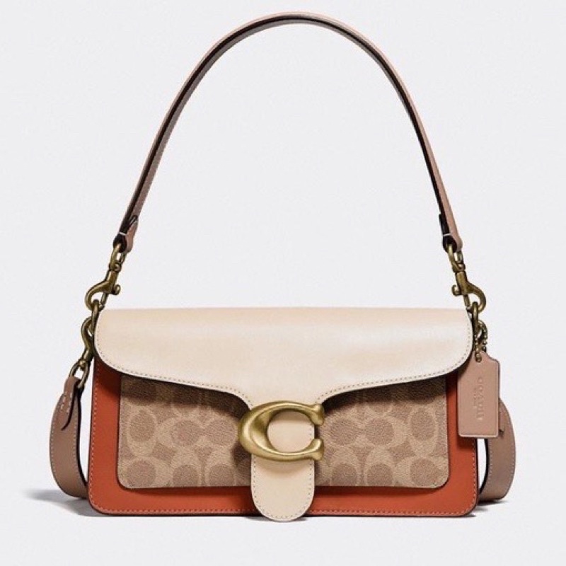 coach tabby shoulder bag in signature brown