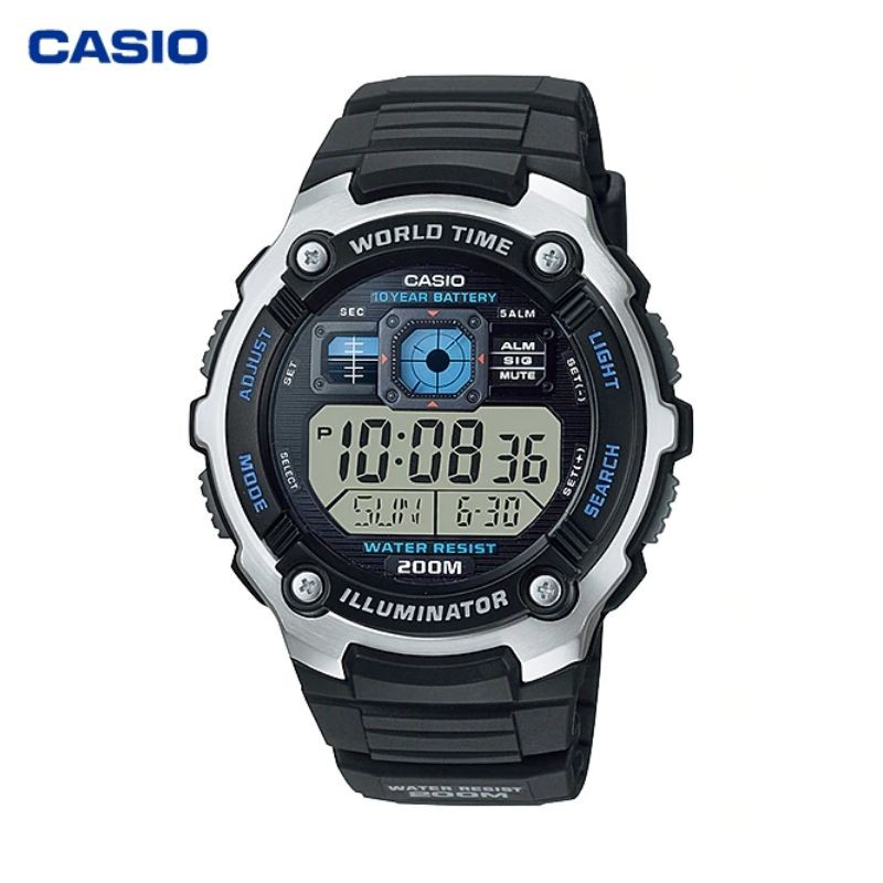 JAM TANGAN PRIA CASIO AE-2000W-1A ORIGINAL - AE2000W HITAM