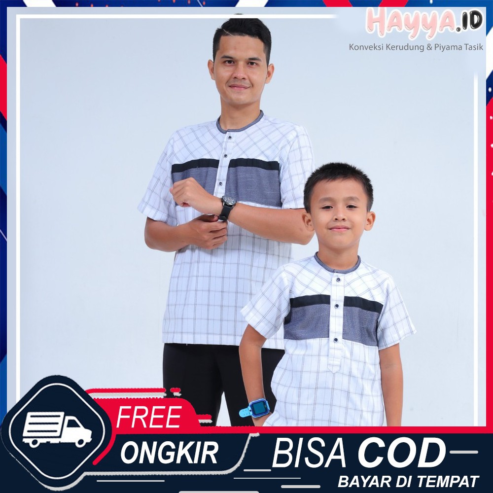  Baju  koko  couple  ayah  dan anak  laki laki kemeja koko  