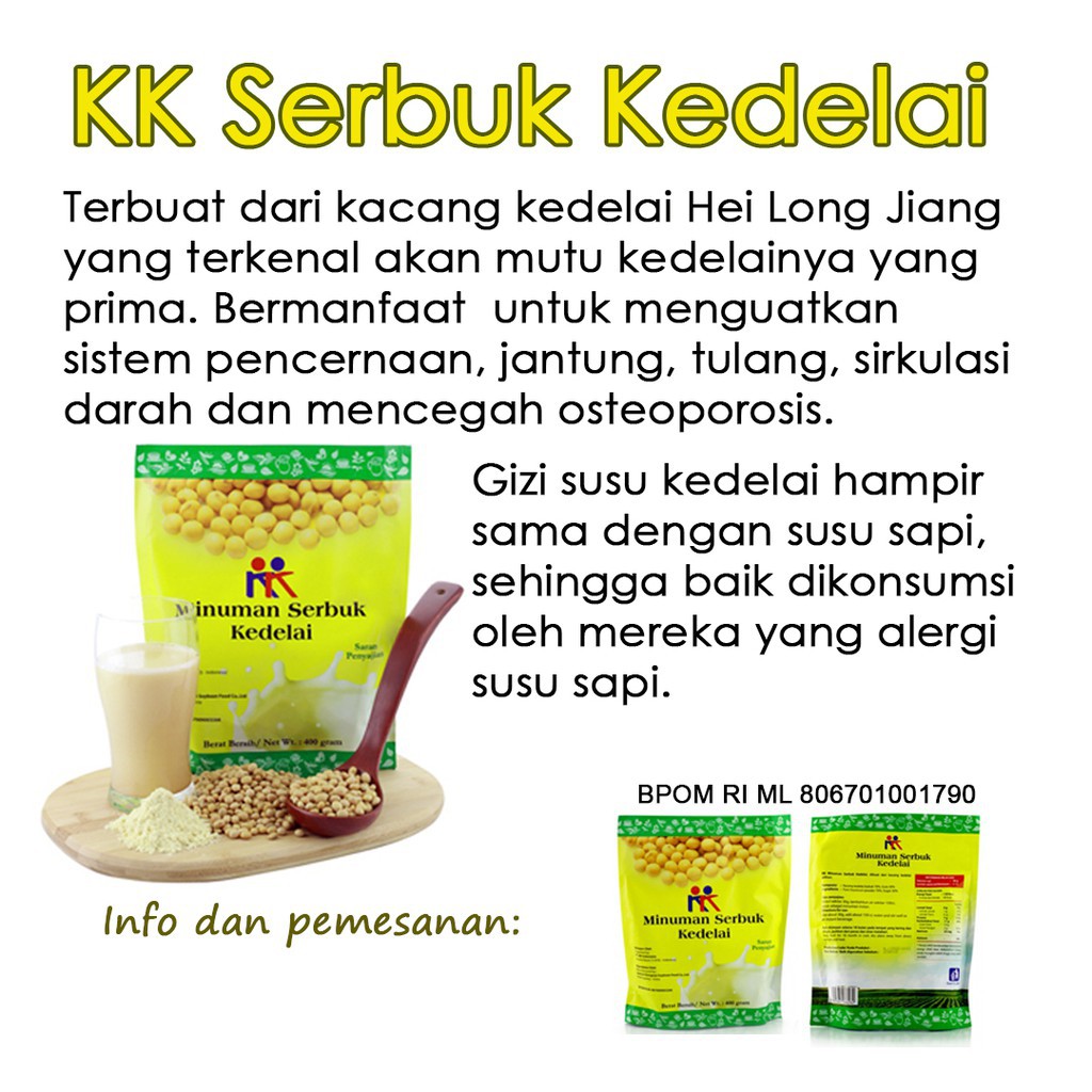 

Minuman Penambah Berat Badan Susu Kedelai KK Indonesia Soya Bean Powder T