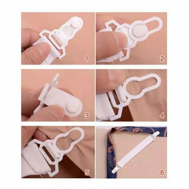 Pengait Seprei Jepitan Sudut Sprei Penjepit Sprai Bed Sheet Hook