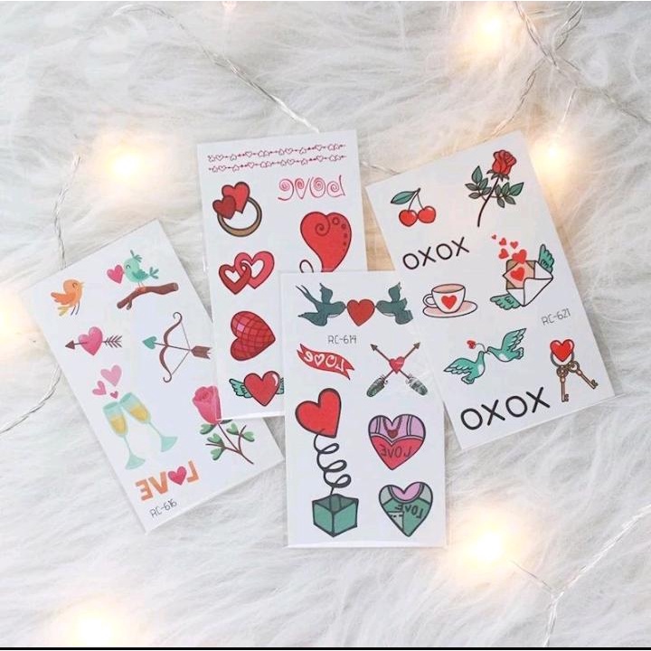 FANSTORE_PKU - Tato Palsu / Stiker / Wanita / Pria / Tatto temporary tangan Rose MODEL Stiker untuk 