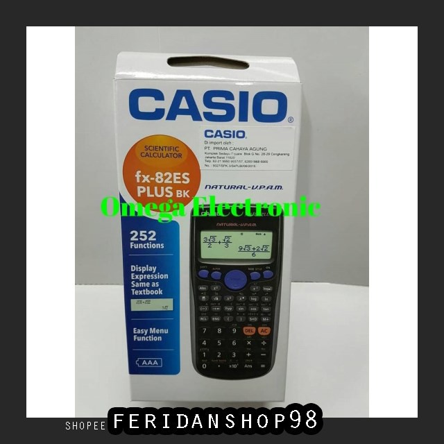 

BT529 CASIO SCIENTIFIC FX BEST 82 ES PLUS BY FERIDANSHOP98