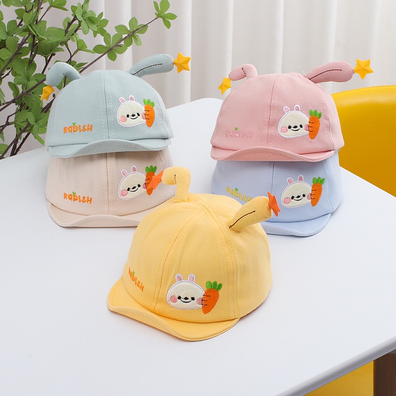 TOPI BASEBALL ANAK HAT CAP KIDS LUCU Carrot Star UNIVERSAL BISA UNTUK 6 BULAN-3TAHUN-2