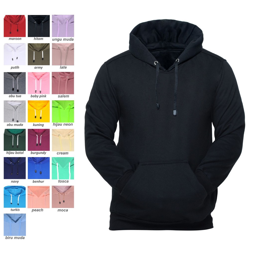 Jaket Hoodie Jumper Sweater Polos Wanita Pria Unisex Part 1 (BISA COD