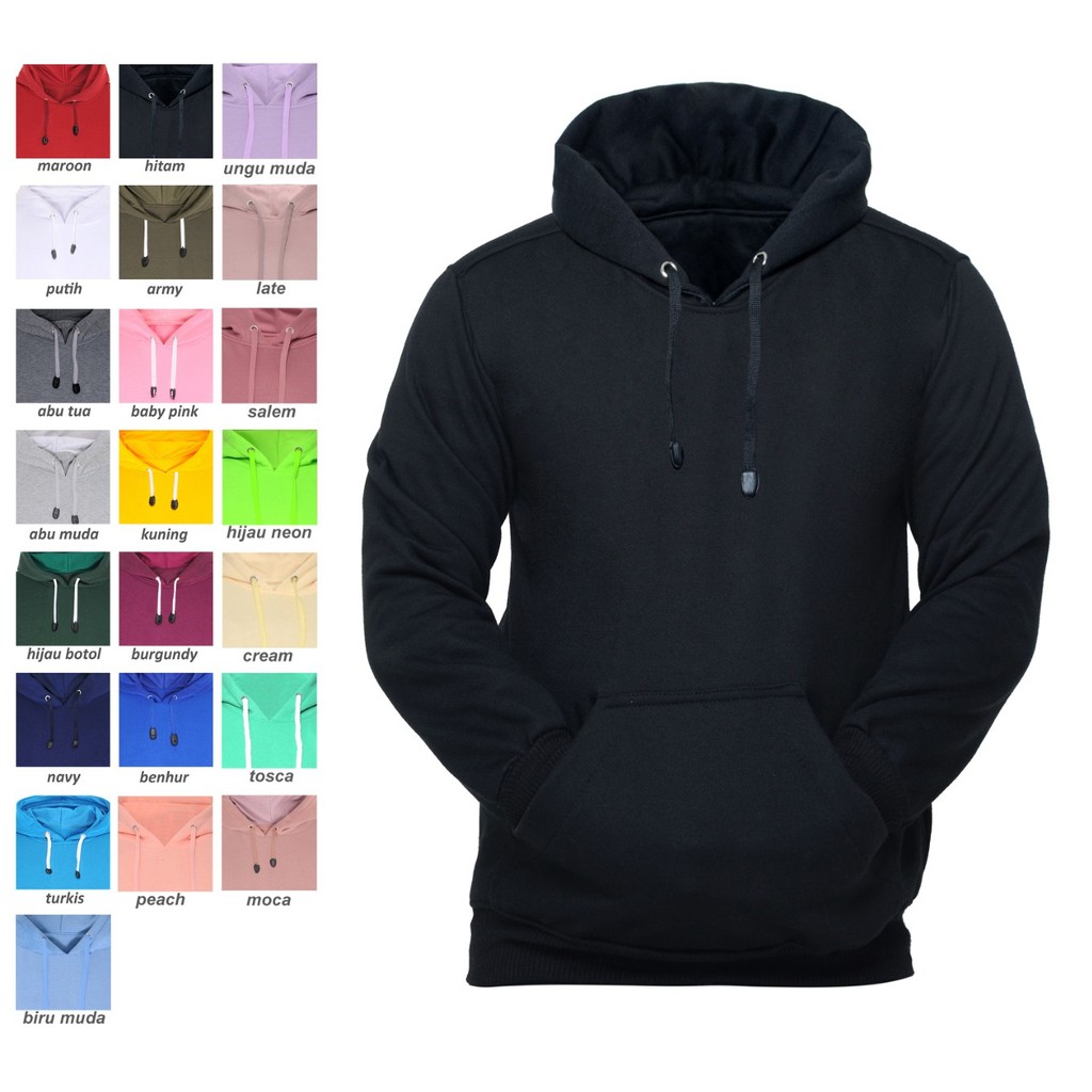 Jaket Hoodie Jumper Sweater Polos Wanita Pria Unisex Part 1 (BISA COD