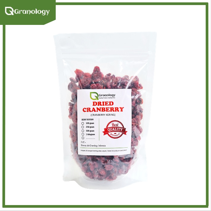 Cranberry Kering / Dried Cranberry (500 Gram) by Granology