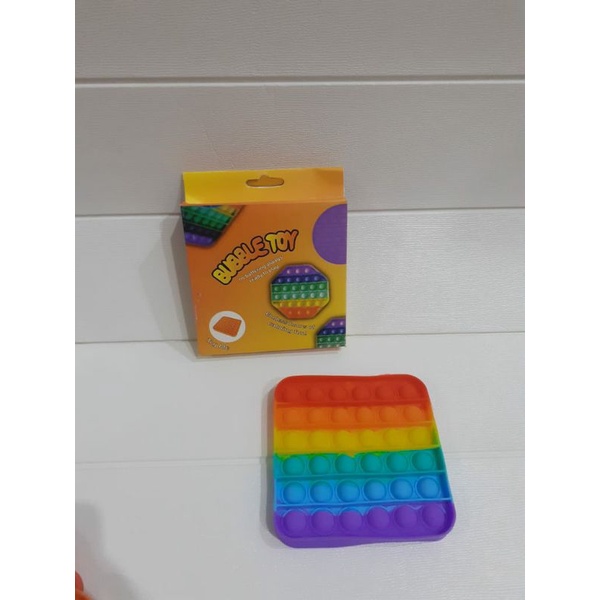 Pop It Fidget Toy Murah Rainbow Mainan Anak Penghilang Stress Anak