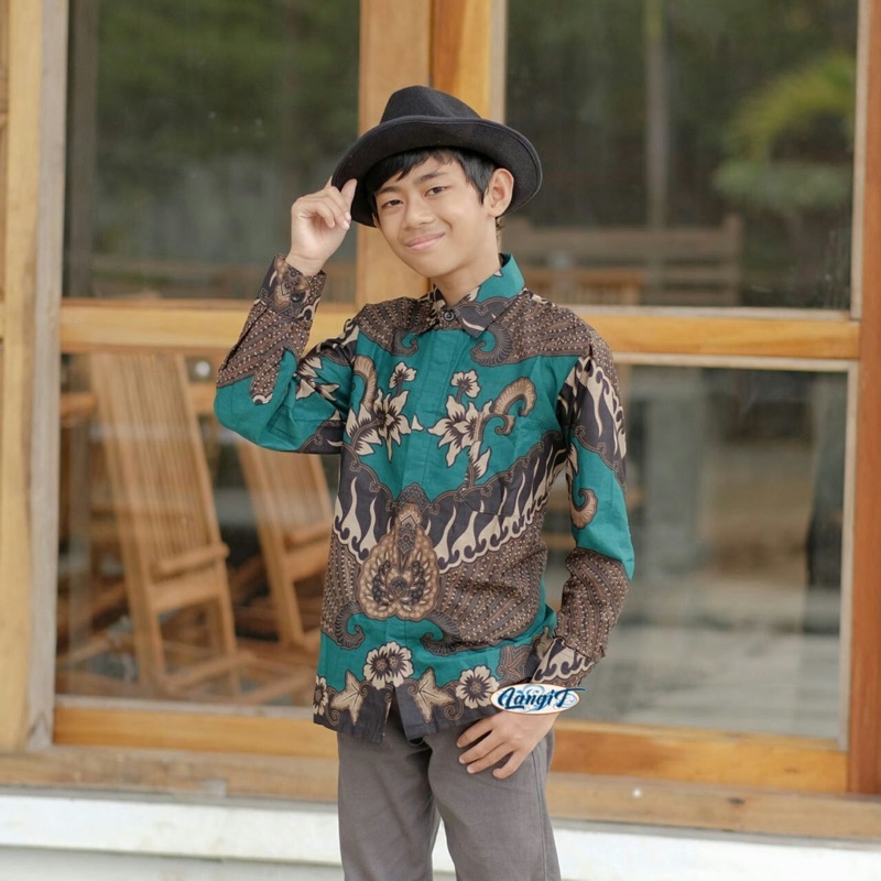 (BISA COD) KEMEJA BATIK ANAK LAKI-LAKI | baju batik anak laki-laki lengan panjang bisa buat seragam sekolah hari batik Batik Anak Cowok Kemeja anak Baju Anak Usia 5-12tahun