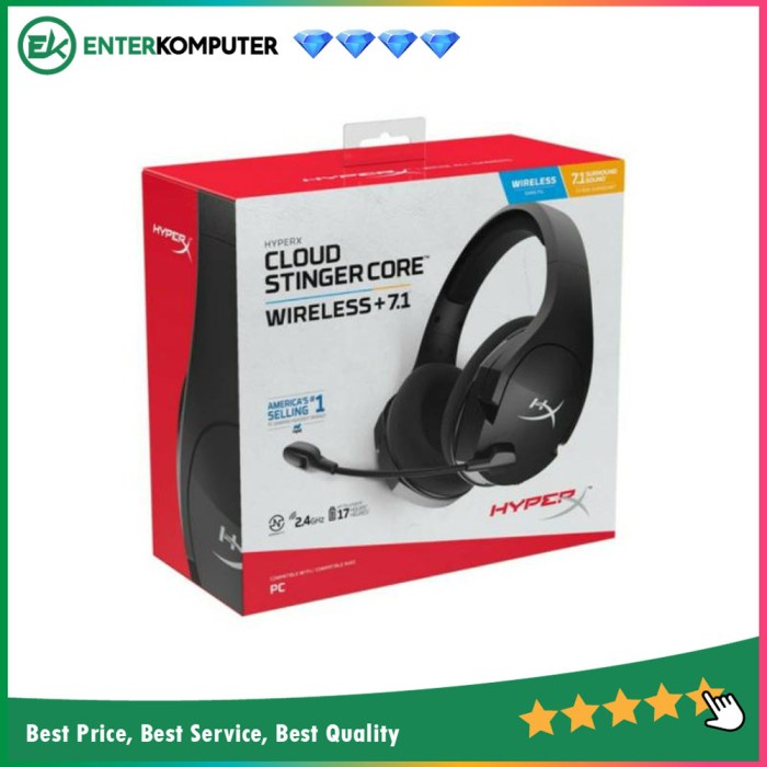 Kingston HyperX Cloud Stinger Core 7.1 Wireless - Gaming Headset