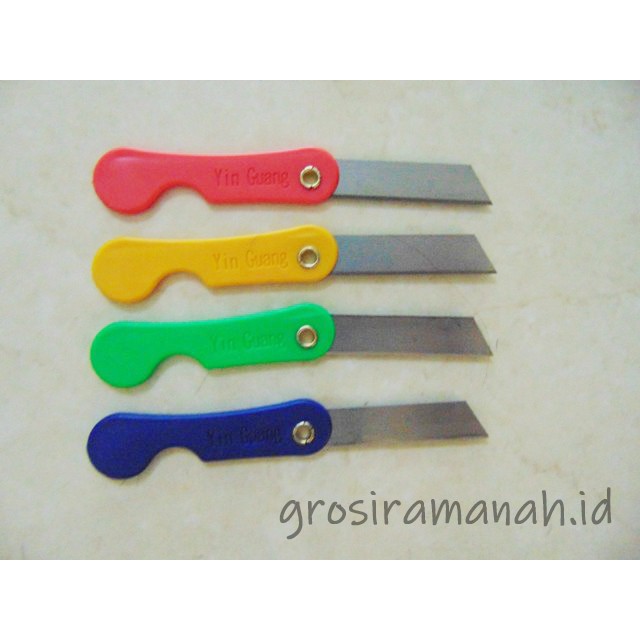 grosiramanah [TERMURAH] Cutter Lipat / Pisau Cutter Kecil Lipat / Pemes 1 renteng pimes lipat kecil