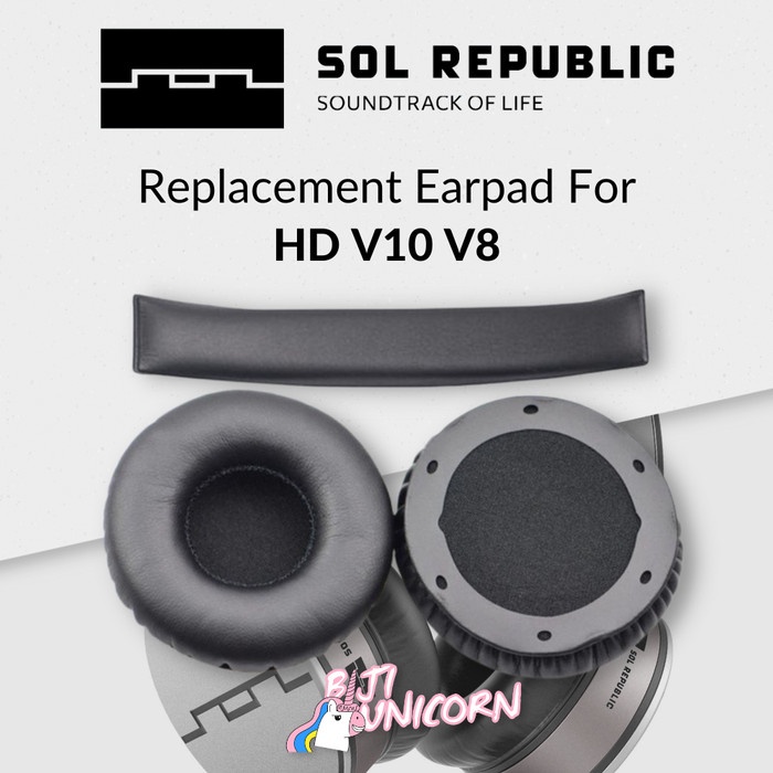 Earcup Earpad Ear Cushion Sol Republic HD V10 V8 Busa Bantalan Foam