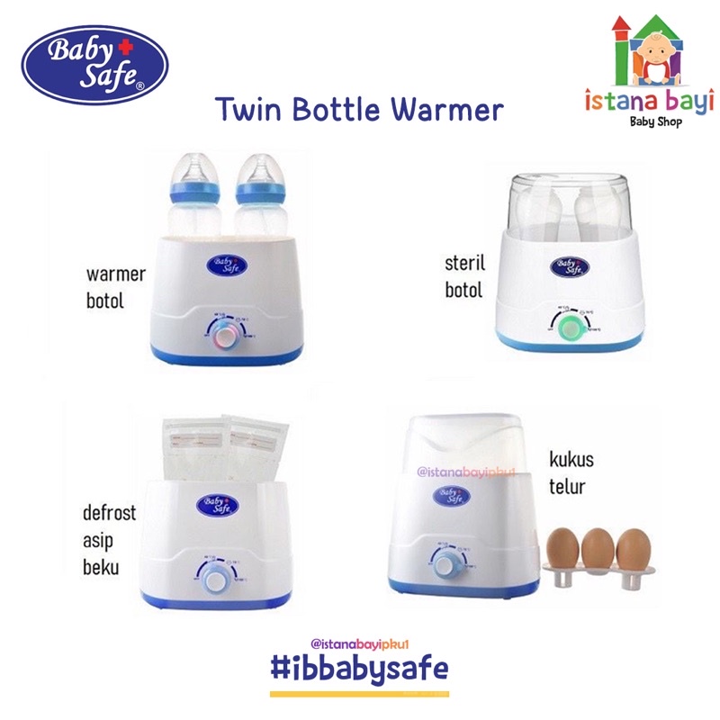 Baby Safe Twin warmer - Alat Penghangat Susu dan makanan bayi LB216