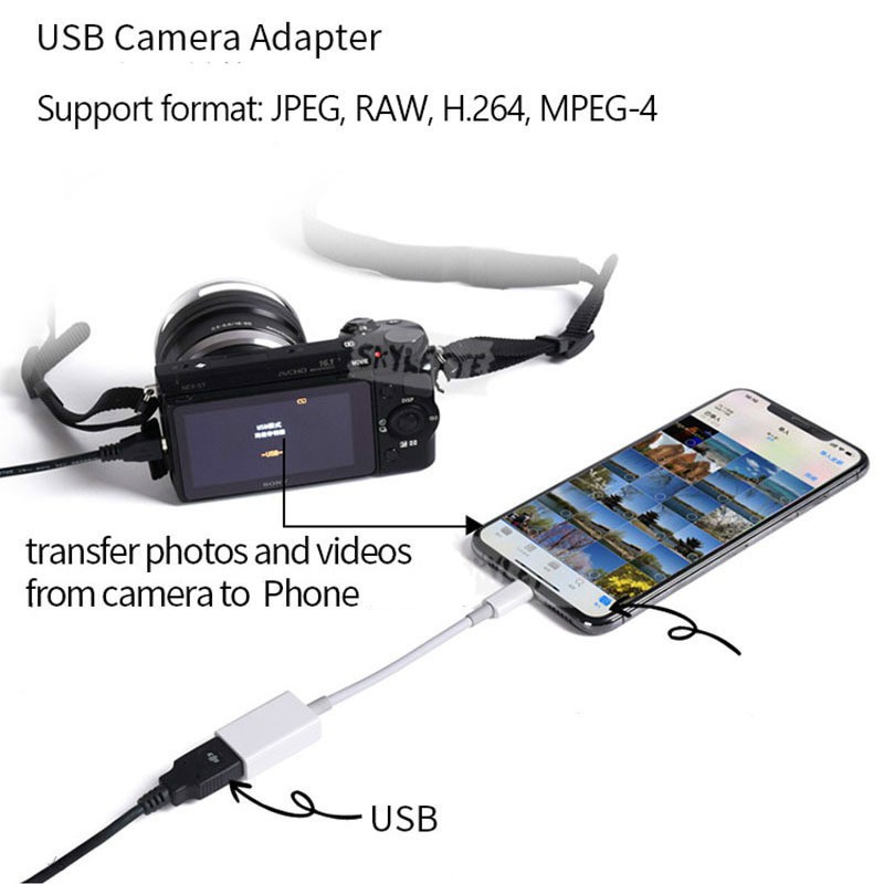 Kabel Adapter OTG iP Ke USB Female Untuk Smartphone