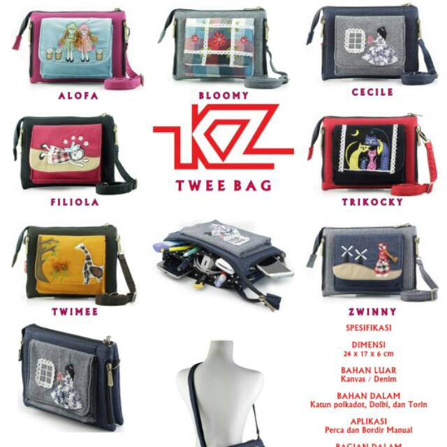 Tas Etnik Kabizaku Twee Bag Original Murah/Tas Wanita/Tas Selempang/Tas Kabizaku