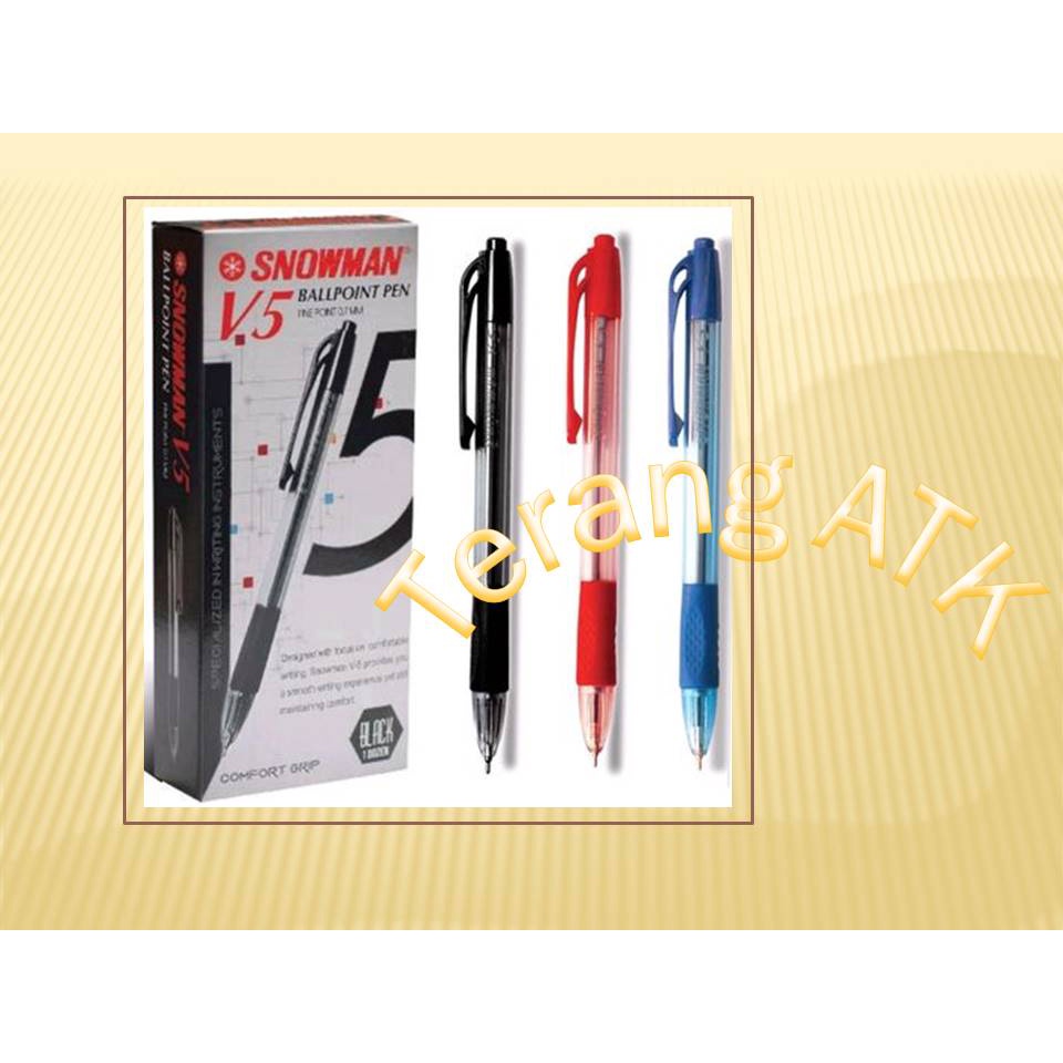 

Pulpen Merek Snowman V-5 [12 buah]