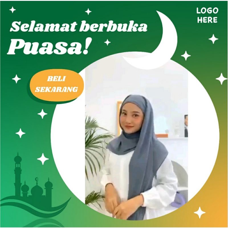 New Segi Empat Instan Plus Inner / Segitiga Bawal Instan 2 Layer Kualitas Premium