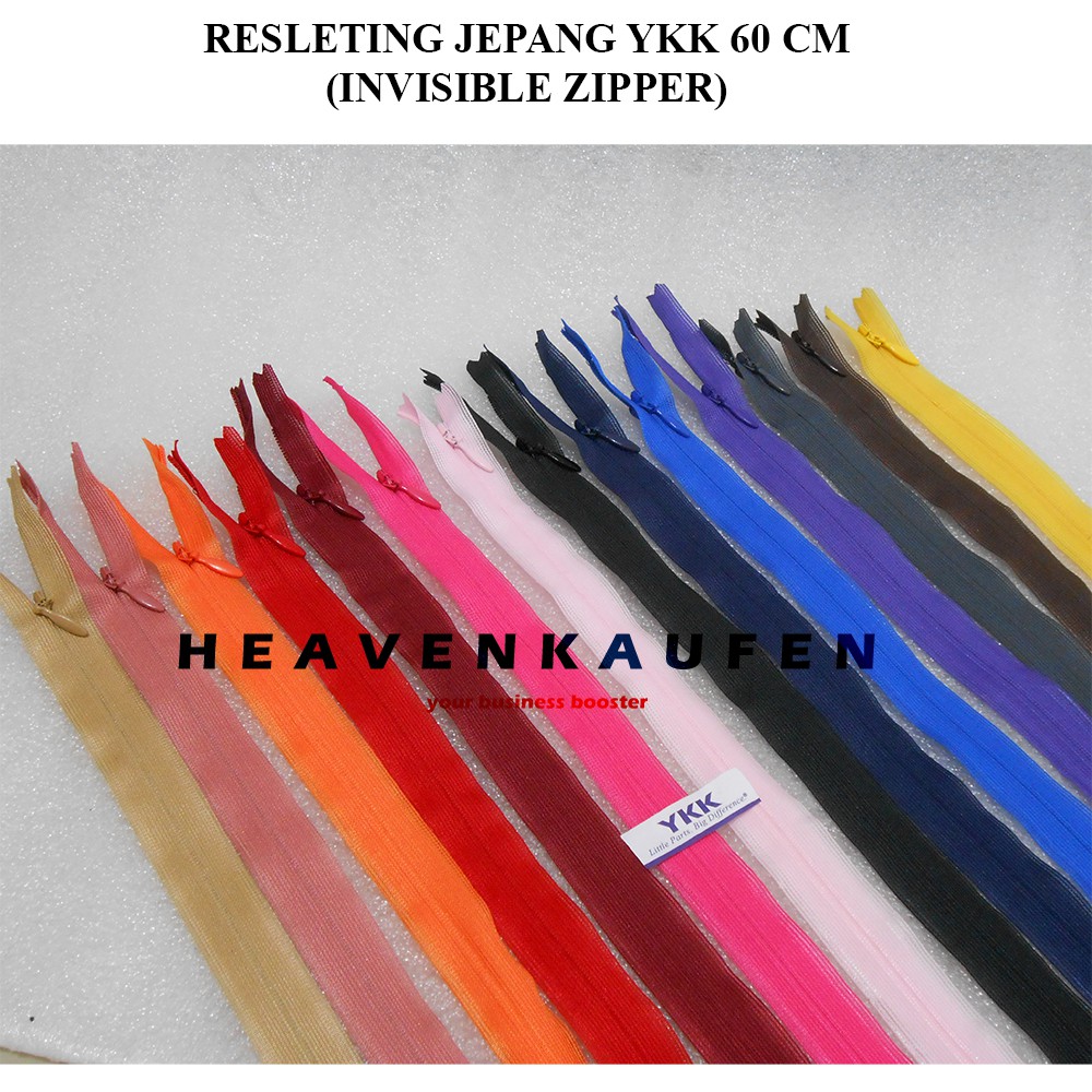 Resleting Zipper Jepang YKK 60 cm (Invisible Zipper) Murah