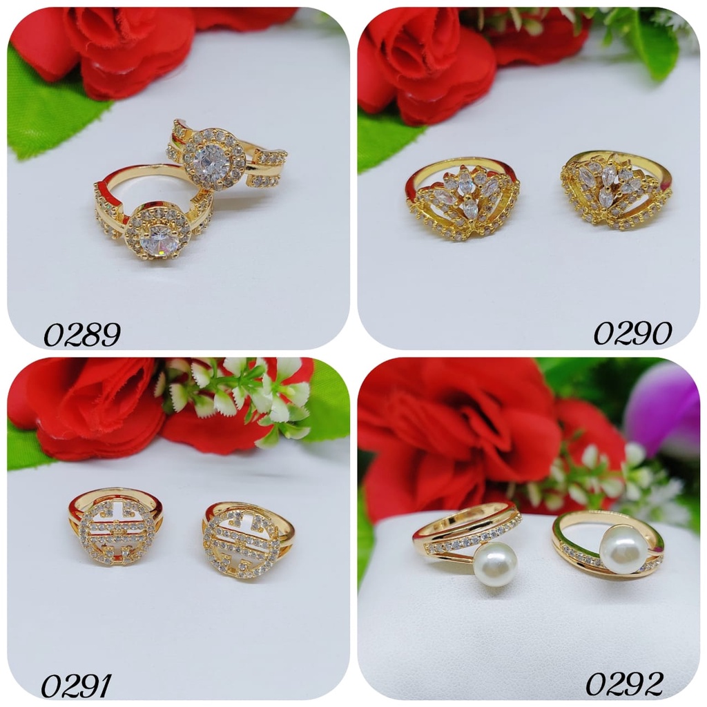 Cincin permata lapis emas perhiasan xuping 0289-0292