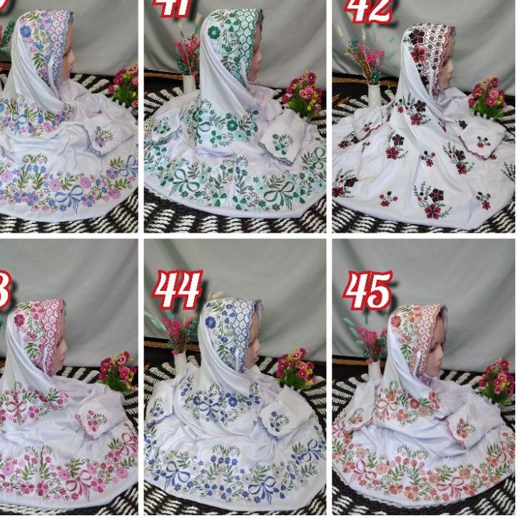 LANGSUNG KIRIM.. GROSIR MUKENA POLINO BORDIR KUDUS