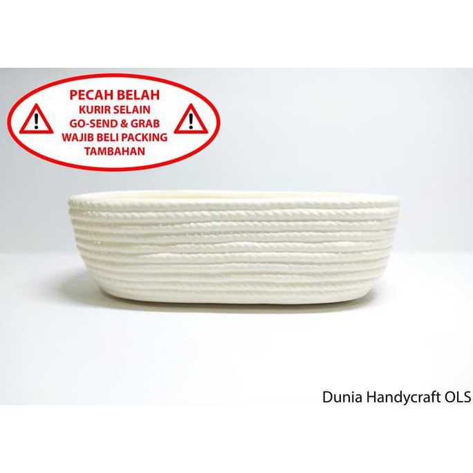 POT - VAS BUNGA KERAMIK OVAL TAMBANG - VAS DEKORASI