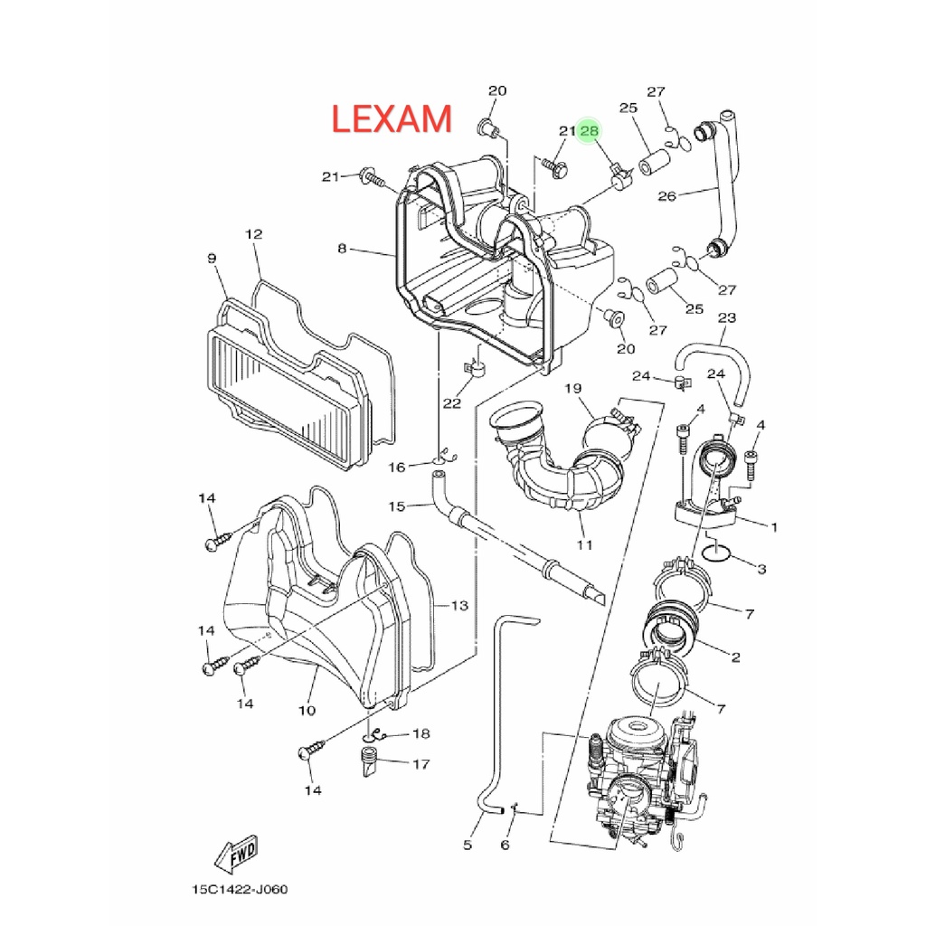 CLAMP KLEMAN CLIP CIRCLIP KLIP KLIPAN KANCING SELANG AIS HAWA UDARA VEGA R NEW ZR RR JUPITER Z 110 BURHAN 115 ROBOT LEXAM ORIGINAL YGP 90467-16800