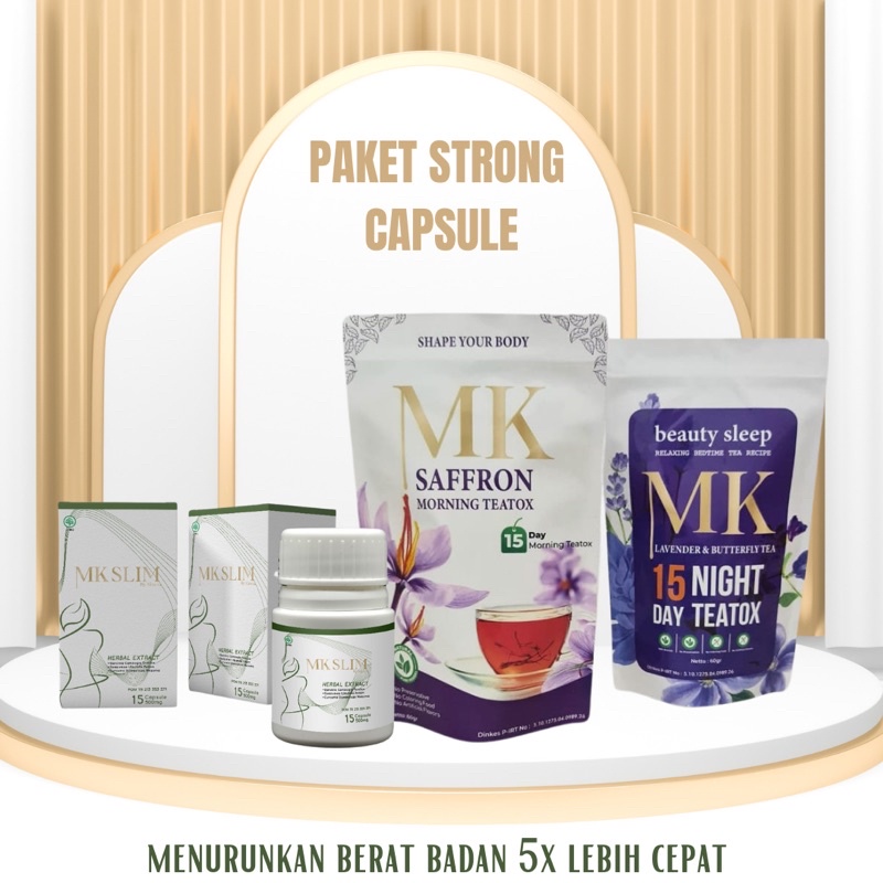 PAKET STRONG CAPSULE - MK TEATOX SAFRON - MK TEATOX LAVENDER - MK SLIM CAPSULE ( PELANGSING HERBAL)