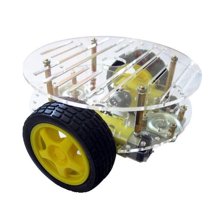 DIY Smart Car Chassis 2WD 2 WD Mini Round Double Layer Robot Kit