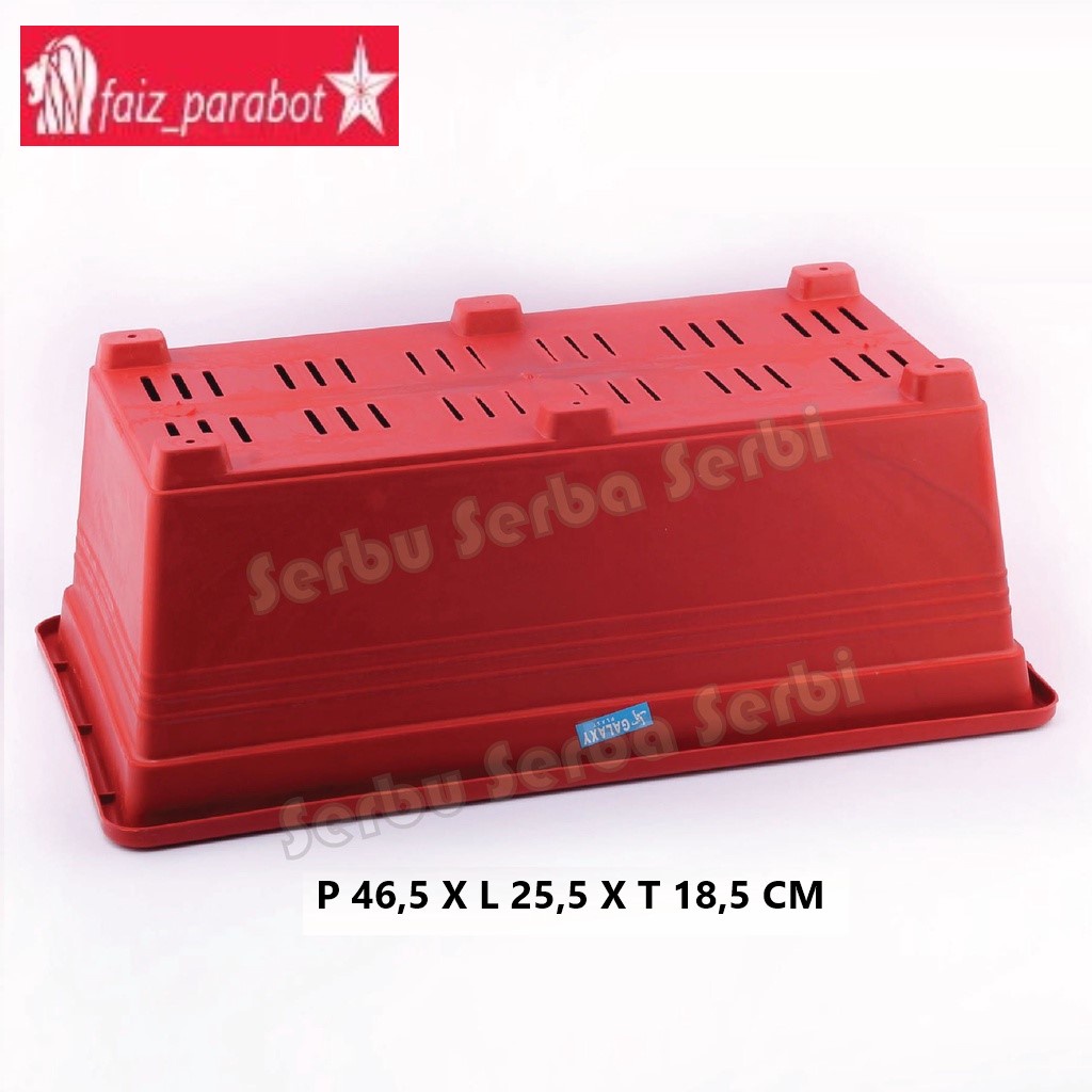 Pot Persegi Panjang Galaxy Merah