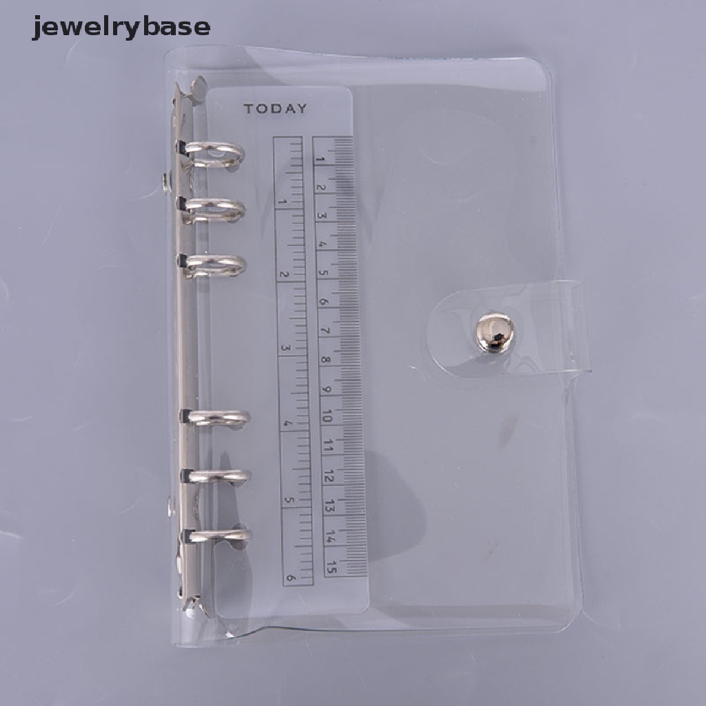 [Base] 1Pc Transparent File Folder A5/A6/A7 Plastic Clip Notebook Loose Ring Binder Boutique