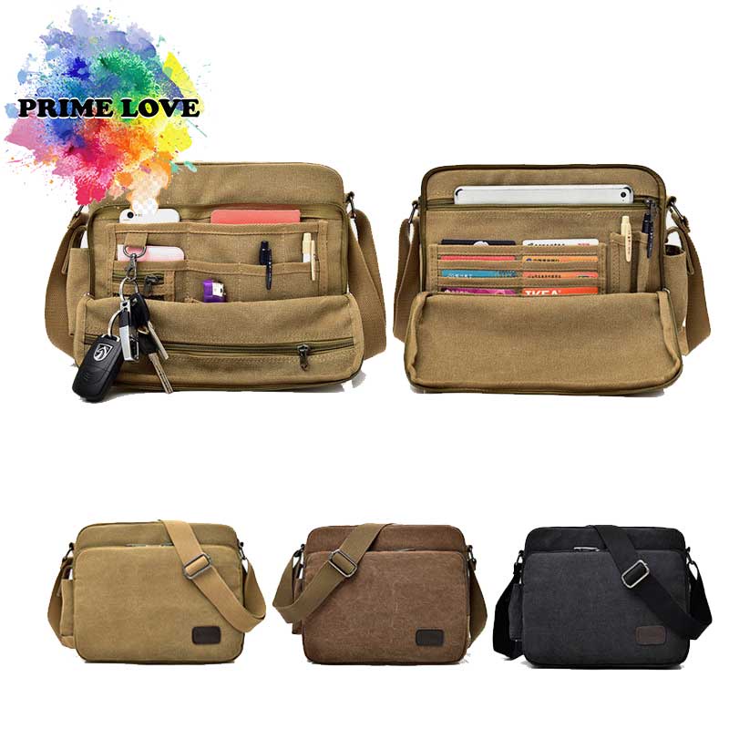 Tas Selempang Pria Kekinian Kanvas Gaya Casual Sling Bag Men - TP02