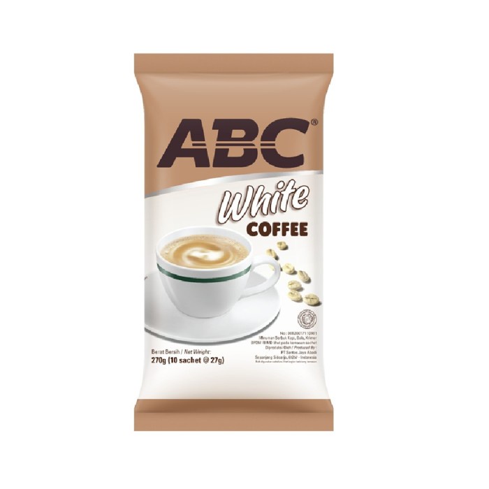 

r0eree Abc White Coffee Pack 10 (Isi 10 Sachet @27 Gram) Ds20X11