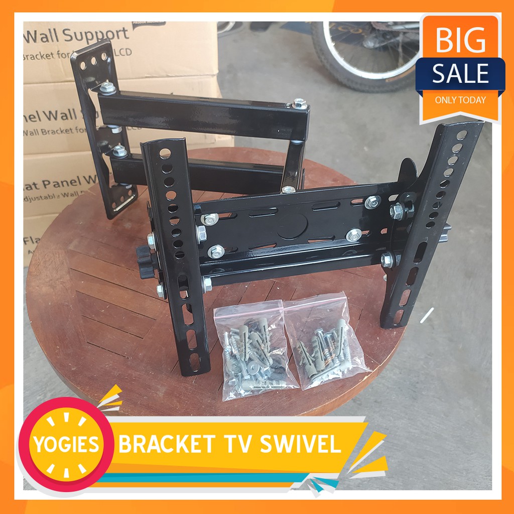 SWIVEL TV BRACKET 32”-46” INCH / SWIVEL TV BRACKET 46 INCH / BRACKET TV LED LENGAN SWIVEL TERMURAH /