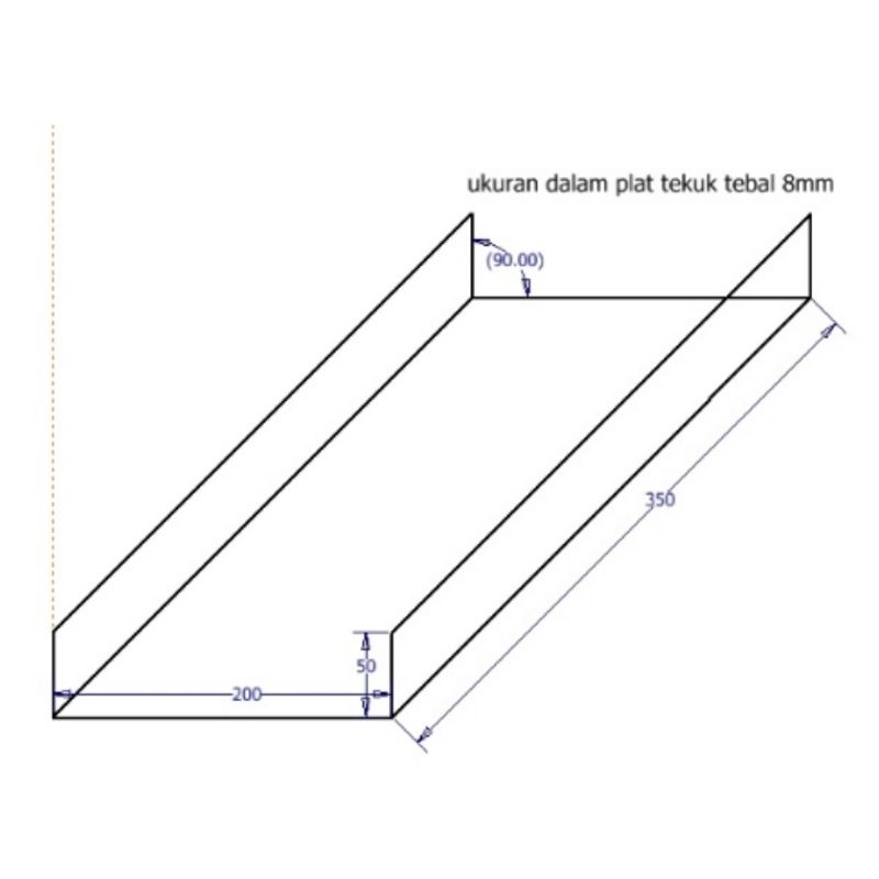 Besi plat tekuk 8mm
