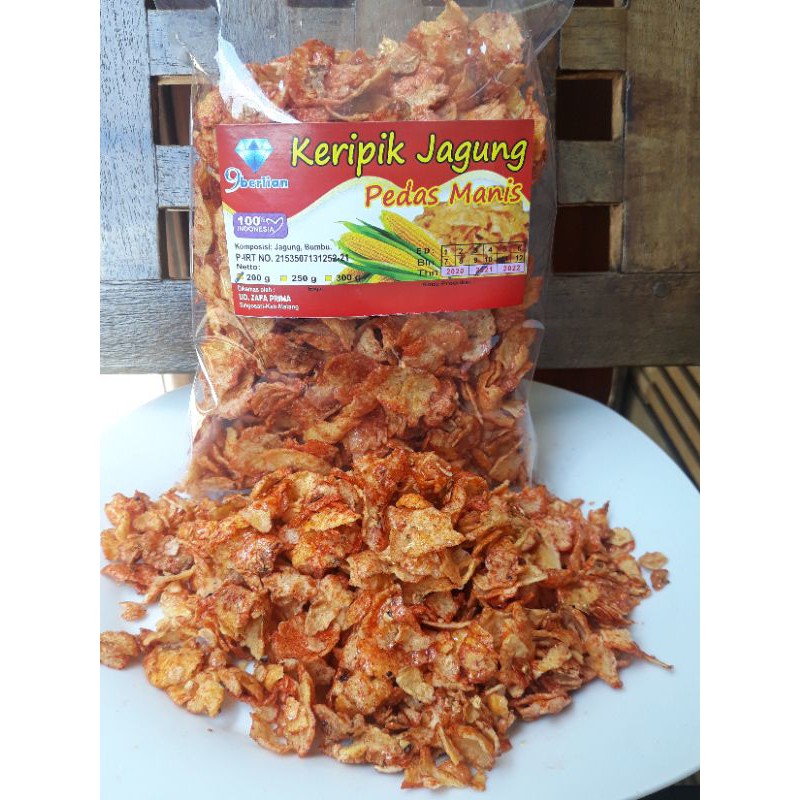 

Keripik Jagung Pedas Manis(9Berlian) Netto 200 gram