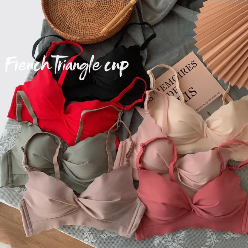 [ LINGERIE MASTER ] - (B-40) BH push-up Bra Premium Quality Seamless Sport Push Up V Cross Tanpa Kawat-2