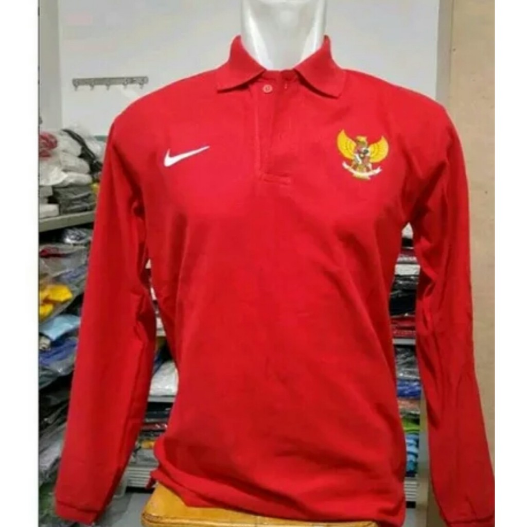 Kaos polo shirt baju lengan panjang Nike Timnas garuda Kaos pria wanita