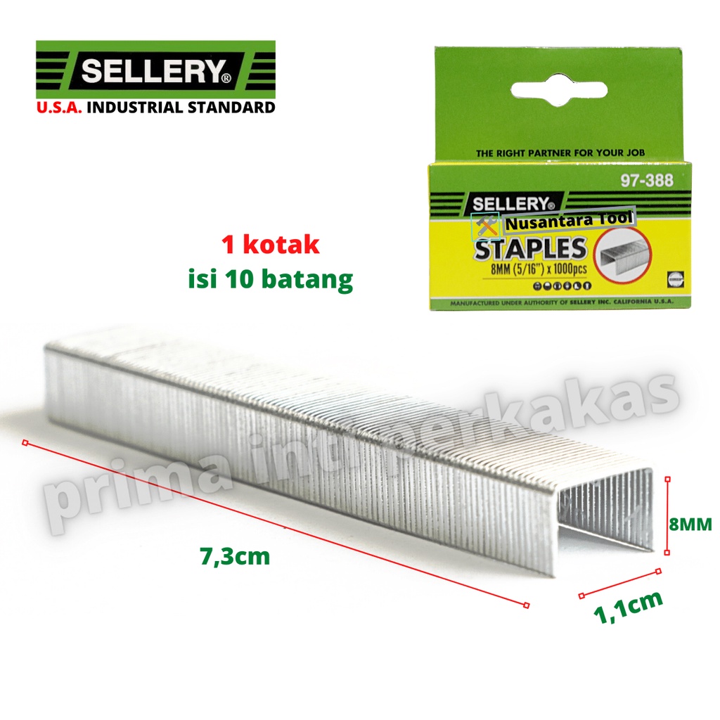 

Staple Gun Refill Sellery U.S.A. Isi Ulang Staples Tembak