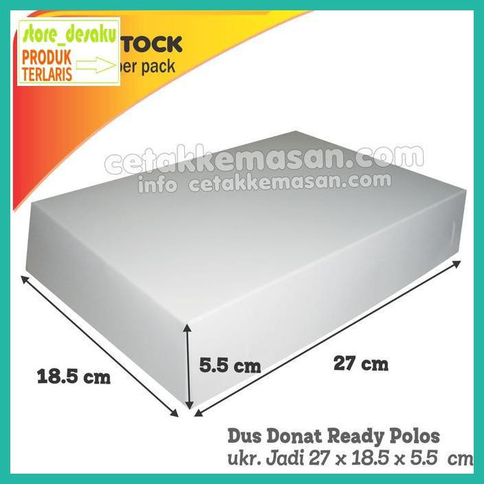 

Yrey5Y- Box Donat Polos 27 X 18,5 X 5,5 Cm Foodgrade 1 Pack Isi 18 Pcs Tgdr6E-