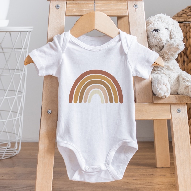 Baju bayi | Jumper bayi | Jumper Bayi earth tone | Jumper bayi Boho Motif Pelangi Rainbow | Baby Boho Jumper | Jumper Pelangi | Baju Bayi Rainbow | Baby Jumper Scandinavian | Jumper Newborn Bayi Estetik | Gift Newborn Baby