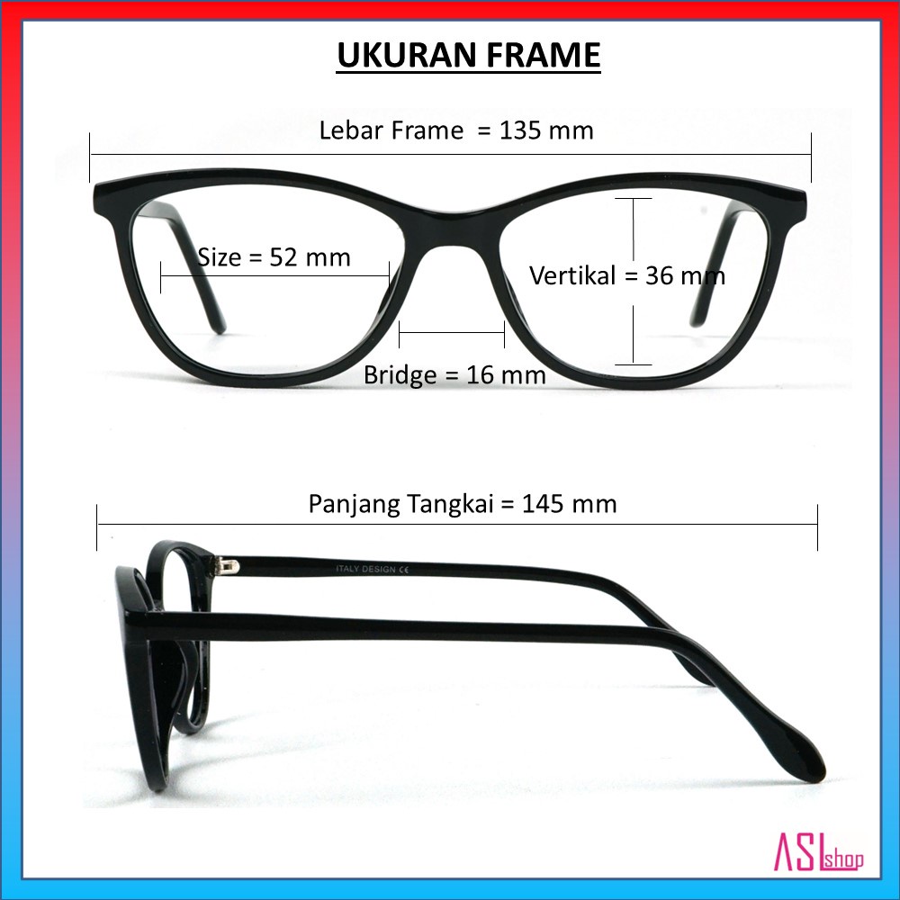 FRAME KACAMATA MINUS (ID 1053) + LENSA BLUERAY DAN PHOTOCROMIC