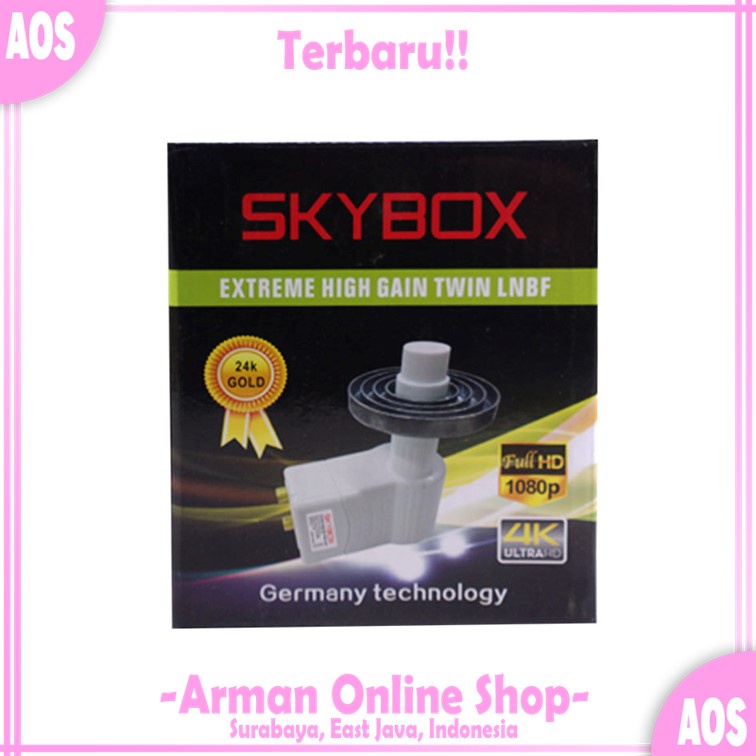 Noise 0,1dB Skybox SBX-02 Black Box LNB Ku Band Prime Fokus Jaminan Ori AOS
