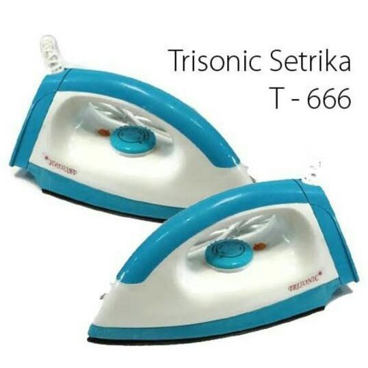 SETRIKA GOSOK LISTRIK | DRY IRON TRISONIC MURAH BERKUALITAS T108