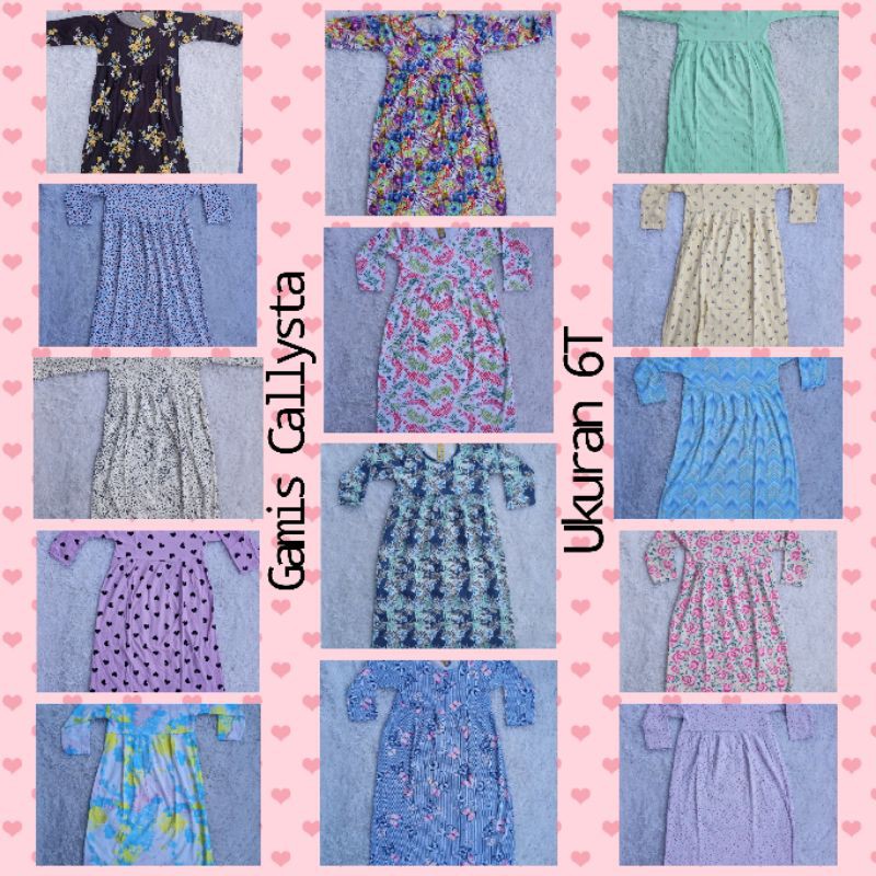 Gamis Anak Callysta Spandex Premium Junior Umur 5 6 7 8 Tahun Bahan Lembut Nyaman