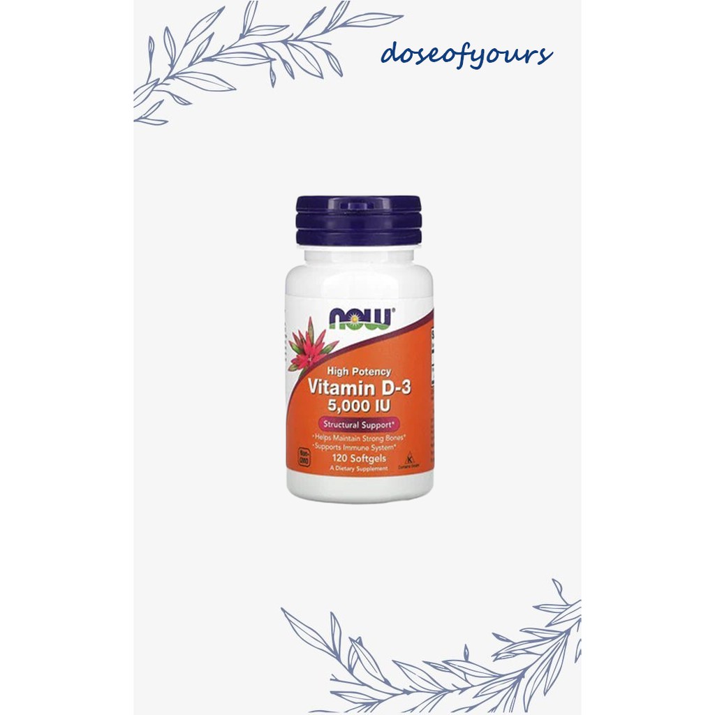 READY STOCK Now Foods Vitamin D3 5000 IU ORIGINAL